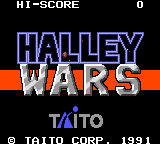 Halley Wars title screen for Sega Game Gear